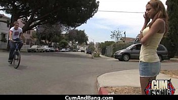 Ebony fucked by a group of white dicks in gangbang 9