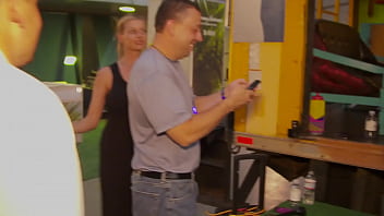 Sexy girlfriend dancing in las vegas then whipping strangers