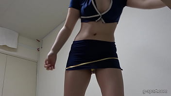 Natural tits chubby girl does nude exercises and changes yellow front wedgie g string and short cabin crew costume Natural tits chubby girl does nude exercises and changes yellow front wedgie g string and short cabin crew costume