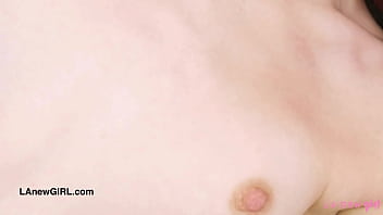 Shy elegant brunette reveals her stunning figure