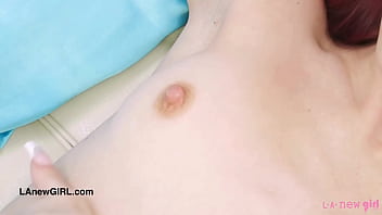 Shy elegant brunette reveals her stunning figure