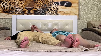 Milf helps cum when jerking off with sucking his penis