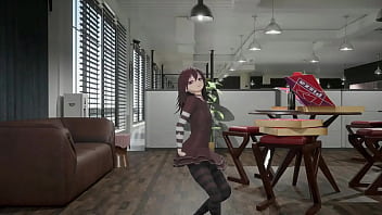 Gothic girl hentai mmd 3d undress dance soft red hair clip