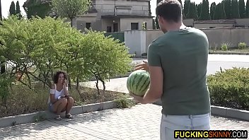 Horny Teen Gets Picked Up By Watermelon Boy thumbnail