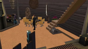 Ana kin argues with padme so he calls alien slut over to fuck star wars parody