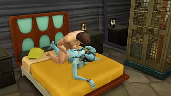 Ana kin argues with padme so he calls alien slut over to fuck star wars parody