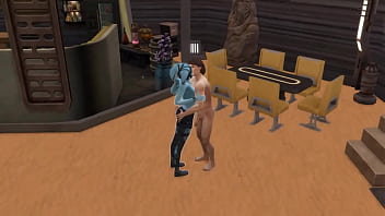 Ana kin argues with padme so he calls alien slut over to fuck star wars parody