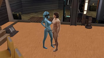 Ana kin argues with padme so he calls alien slut over to fuck star wars parody
