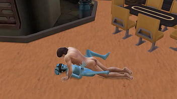 Ana kin argues with padme so he calls alien slut over to fuck star wars parody