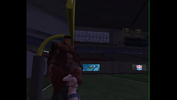 Lucky cheerleader and footballer