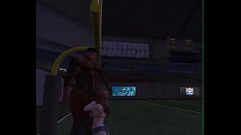 Lucky cheerleader and footballer