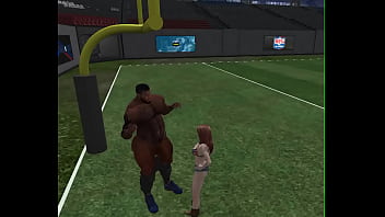 Lucky cheerleader and footballer