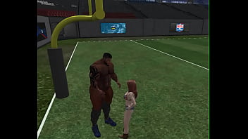 Lucky cheerleader and footballer