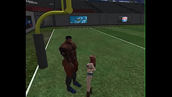 Lucky cheerleader and footballer