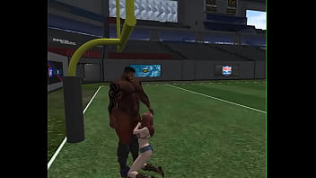 Lucky cheerleader and footballer