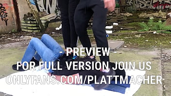 Two Masters Trampled The Human Doormat Hard With Their Sneakers thumbnail