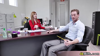 Redhead matuer boss fucking her employees big cock hard