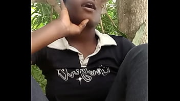 Sexybharbee playing with her self under the tree