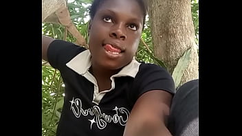 Sexybharbee playing with her self under the tree