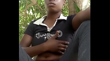 Sexybharbee playing with her self under the tree