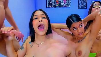 Super powerful blowjobs from these friends to their stepbrother