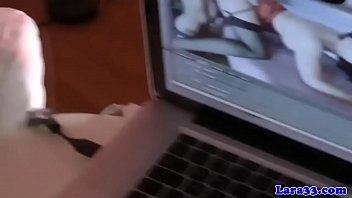 British girls teases herself on webcam