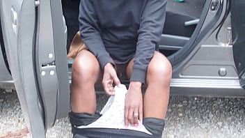 Pissing next to busy road