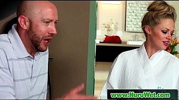 Nuru slippery massage and sloppy handjob 20