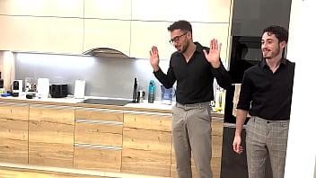 The real estate agent takes 3 cocks at double penetration and a destroyed ass