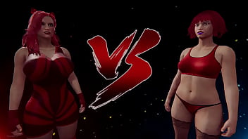 Ruby vs girlfriend {nf3d video game fighting mma femdom ring}