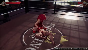 Ruby vs girlfriend {nf3d video game fighting mma femdom ring}