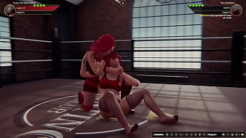 Ruby vs girlfriend {nf3d video game fighting mma femdom ring}