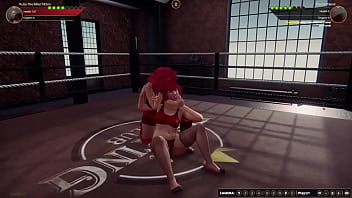 Ruby vs girlfriend {nf3d video game fighting mma femdom ring}