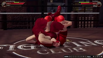 Ruby vs girlfriend {nf3d video game fighting mma femdom ring}