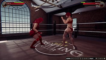 Ruby vs girlfriend {nf3d video game fighting mma femdom ring}