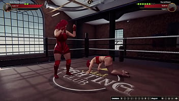 Ruby vs girlfriend {nf3d video game fighting mma femdom ring}