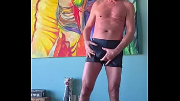 Pervy papifachero loves how these muscle alive shorts grab his cock and cum tanks woof they were supposed to be for the