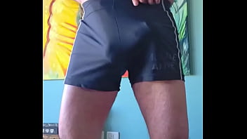 Pervy papifachero loves how these muscle alive shorts grab his cock and cum tanks woof they were supposed to be for the