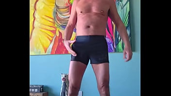 Pervy papifachero loves how these muscle alive shorts grab his cock and cum tanks woof they were supposed to be for the