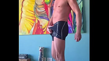 Pervy papifachero loves how these muscle alive shorts grab his cock and cum tanks woof they were supposed to be for the