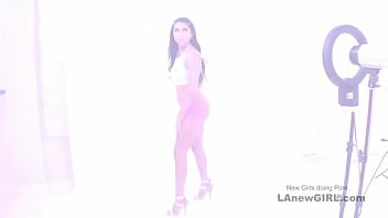 Sun kissed latina glow got seduced by the producer