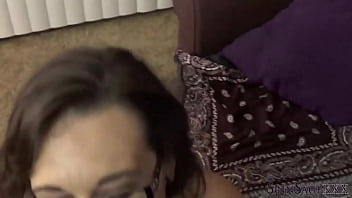 Nerdy whore sinn sage got her glasses & face covered with a big hot load