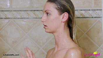 Dreamy golden haired beauty enjoyed a sensual bath