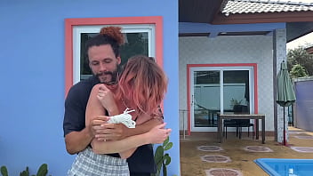 I love caressing outdoor dirty socks on her