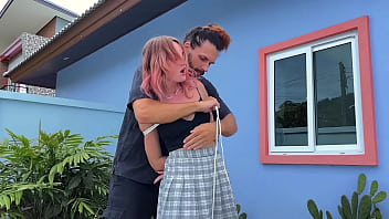 I love caressing outdoor dirty socks on her