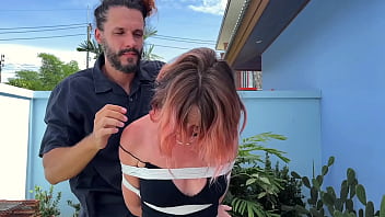 I love caressing outdoor dirty socks on her