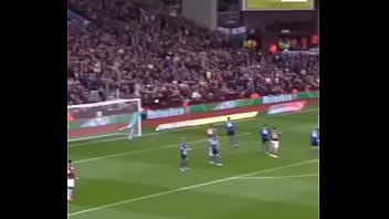 John mcginn hits the bar and in