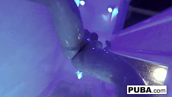 Hot babe gets both holes filled