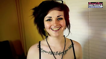 Marci spreads her light skin legs & lets that guy to vibe her cunt