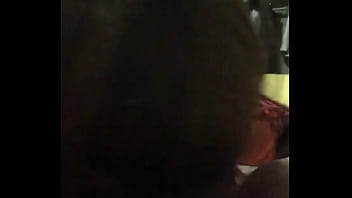 She swallows his whole cock and smiles doing it